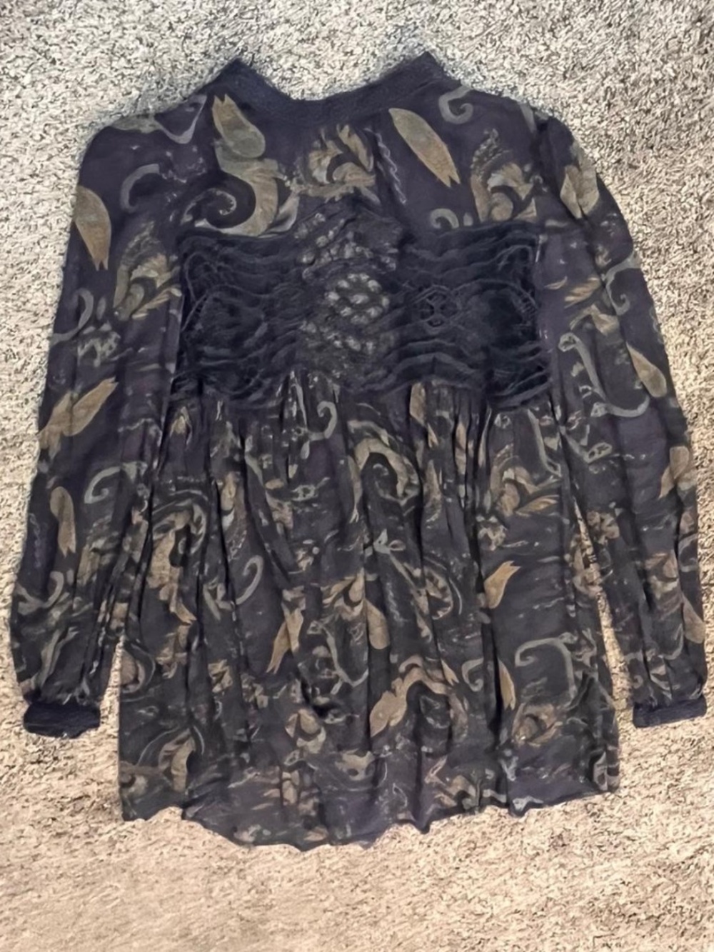 Free People | Open Back High Low Lace Dress | Size XS Petite
